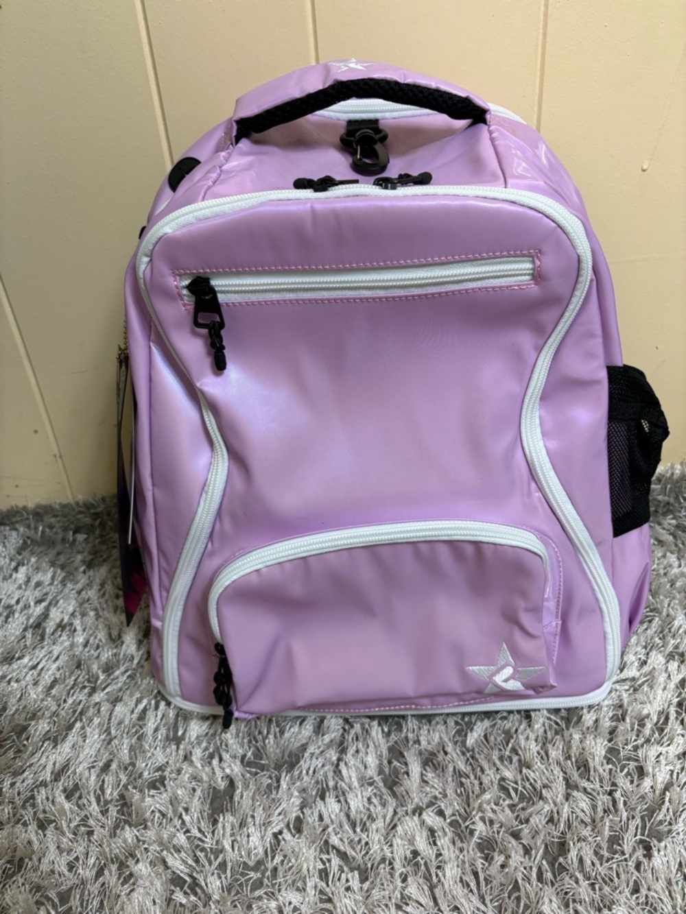 Rebel Athletics Dream Bag + Pink/White Satin Cheerleading Dance Sparkle NWT